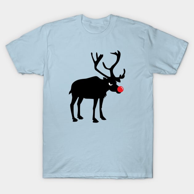 Angry Animals: Rudolph the red nosed Reindeer T-Shirt by VrijFormaat